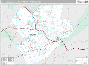 East Stroudsburg Wall Map Premium Style